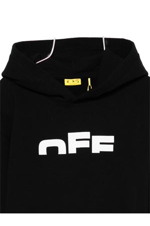 felpa in cotone nero OFF WHITE KIDS | OBBB001F25FLE0011001